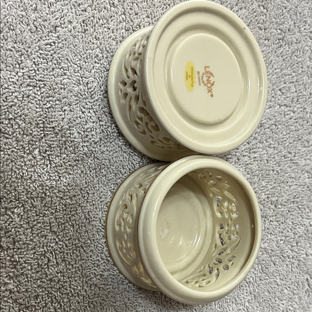 Lenox Cream Ceramic Votive Holders
